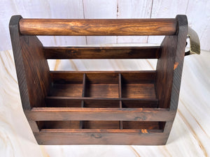 Träflaskhållare med plats för 6 flaskor – sedd uppifrån