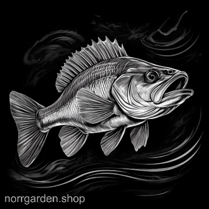 Underlägg i skiffer med motiv av abborre under ytan – perfekt för naturälskare