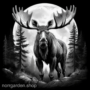 Lasergraverat underlägg i skiffer: älg med stora horn – en unik gåva till friluftsmänniskor