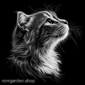 Underlägg med gravyr av en American curl - personlig present för kattägare