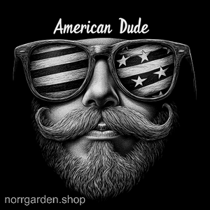 Lasergraverat motiv: american dude med solglasögon – stilfull hyllning till amerikansk frihet och stil