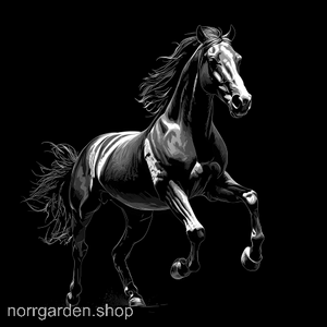 Skifferunderlägg med graverad Andalusier – älskad av hästvänner