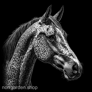 Personligt underlägg i skiffer med Appaloosa – unik detalj i hemmet för hästvänner