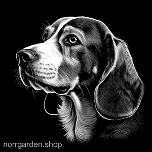 Personlig present i skiffer med graverat porträtt av Beagle – en favorit bland hundälskare