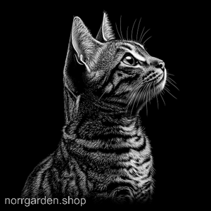 Kattmotiv i skiffer - handgjort underlägg med Bengal för dig som älskar katter