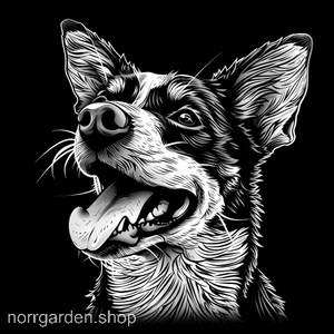 Underlägg i skiffer med graverad Australisk boskapshund (Blue Heeler) – en stilren present för hundälskare