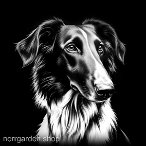 Personlig present i skiffer med graverad Rysk Vinthund (Borzoi) – en favorit bland hundälskare