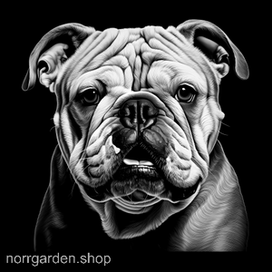 Handgjort skifferunderlägg med Bulldog – stilfull present till hundfantaster