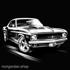 Skifferunderlägg muskelbil – perfekt gåva för USA-bilälskare