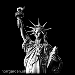 Underlägg i skiffer med motiv av frihetsgudinnan med bok – perfekt för 4th of July eller BBQ-festen
