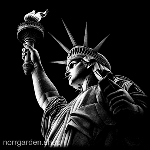 Underlägg i skiffer med motiv av frihetsgudinnan med fackla – perfekt för 4th of July eller BBQ-festen