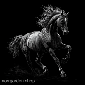 Personligt underlägg i skiffer med Friserhäst – unik detalj i hemmet för hästvänner