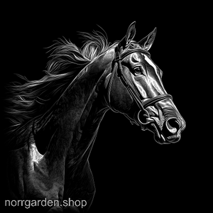 Graverat skifferunderlägg med motiv av Fullblod – elegant gåva för hästfantaster