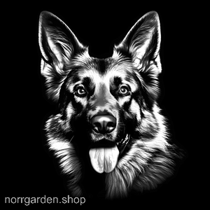Handgjort skifferunderlägg med German Shepherd (Schäfer) – stilfull present till hundfantaster