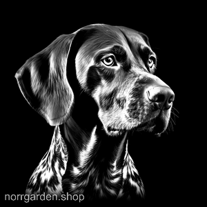 Graverat skifferunderlägg med German Shorthaired – personlig gåva till hundvännen i ditt liv