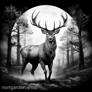 Underlägg i skiffer med motiv av hjort på öppet fält – perfekt för naturälskare