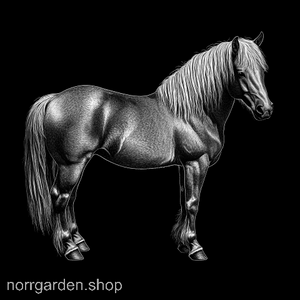 Underlägg i skiffer med gravyr av en Islandshäst – perfekt present till hästälskare