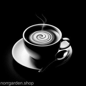 Personligt graverat skifferunderlägg med kaffekopp med virvelmönster – rustik känsla för varje tillfälle