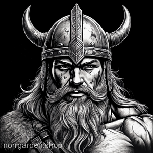 Vikingamotiv: krigare i strid – graverat på återvunnet skiffer