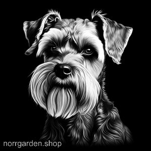 Lasergraverat underlägg i skiffer med Miniature Schnauzer – populär present bland hundägare
