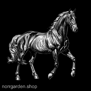 Personligt underlägg i skiffer med Morganhäst – unik detalj i hemmet för hästvänner