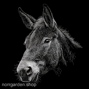 Skifferunderlägg med handgraverad Mula – älskad av hästvänner