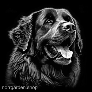 Skifferunderlägg med motiv av Newfoundland – perfekt som födelsedagspresent till hundälskare