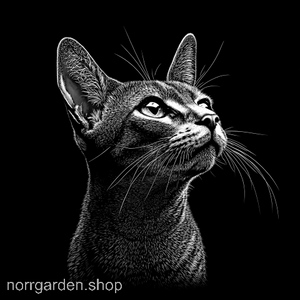 Personligt skifferunderlägg med motiv av Oriental - perfekt present till kattvän