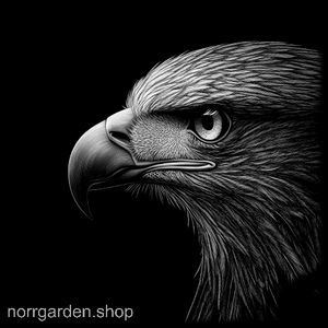 Lasergraverat motiv: örn i profil – stilfull hyllning till amerikansk frihet och stil