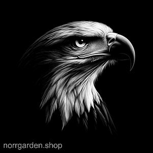Lasergraverat motiv: örn i profil – stilfull hyllning till amerikansk frihet och stil