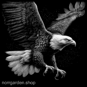 Amerikainspirerat motiv: örn som landar – på underlägg i återvunnet skiffer