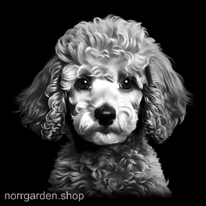 Lasergraverat underlägg i skiffer med Poodle – populär present bland hundägare