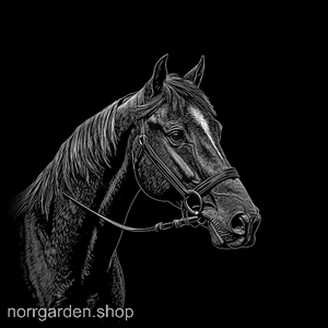 Skifferunderlägg med handgraverad Quarterhäst – älskad av hästvänner