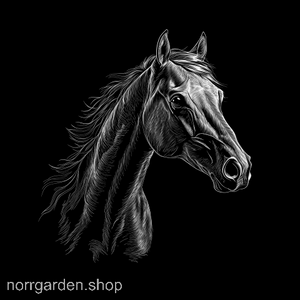 Lasergraverad skifferbricka med Quarterhäst – stilfull presentidé för ridintresserade