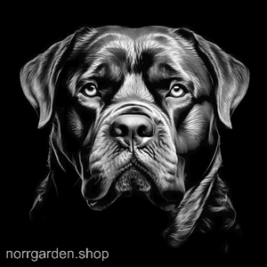 Underlägg i återvunnet skiffer med gravyr av Rottweiler – för dig som älskar hundar