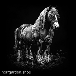 Skifferunderlägg med graverad Shire – älskad av hästvänner