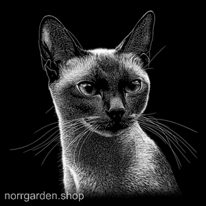 Underlägg i skiffer med gravyr av en Siames - en elegant gåva till kattälskare