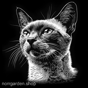 Graverat skifferunderlägg med Siames - unik heminredning för kattfantasten