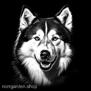 Underlägg i återvunnet skiffer med gravyr av Siberian Husky – för dig som älskar hundar