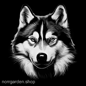 Underlägg i skiffer med graverad Siberian Husky – en stilren present för hundälskare