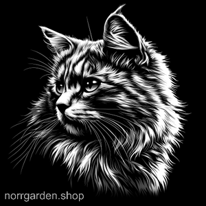 Personligt skifferunderlägg med motiv av Sibirisk katt - perfekt present till kattvän