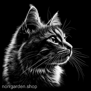 Kattmotiv i skiffer - handgjort underlägg med Somali för dig som älskar katter