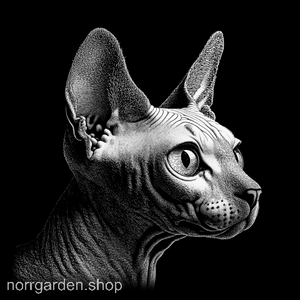 Personligt skifferunderlägg med motiv av Sphynx - perfekt present till kattvän