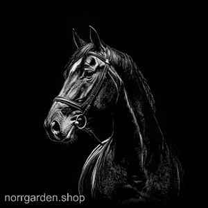 Graverat skifferunderlägg med motiv av Tennessee walking horse – elegant gåva för hästfantaster