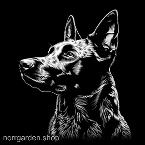 Skifferunderlägg med Belgisk Vallhund (Malinois) – stilfull present till hundfantaster