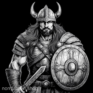 Skifferunderlägg med graverad viking med hjälm och yxa – vikingainspirerat hantverk