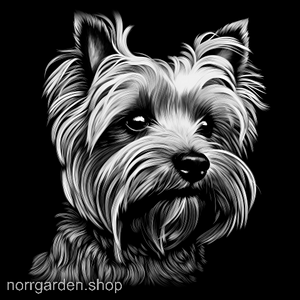 Handgjort skifferunderlägg med Yorkshire Terrier – stilfull present till hundfantaster