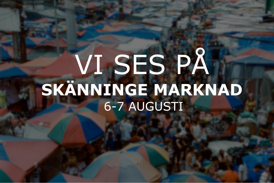 Vi ses på Skänninge Marknad 6–7 augusti!