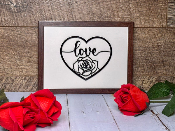 Kärlekstavla Love – Hjärtformad Elegans