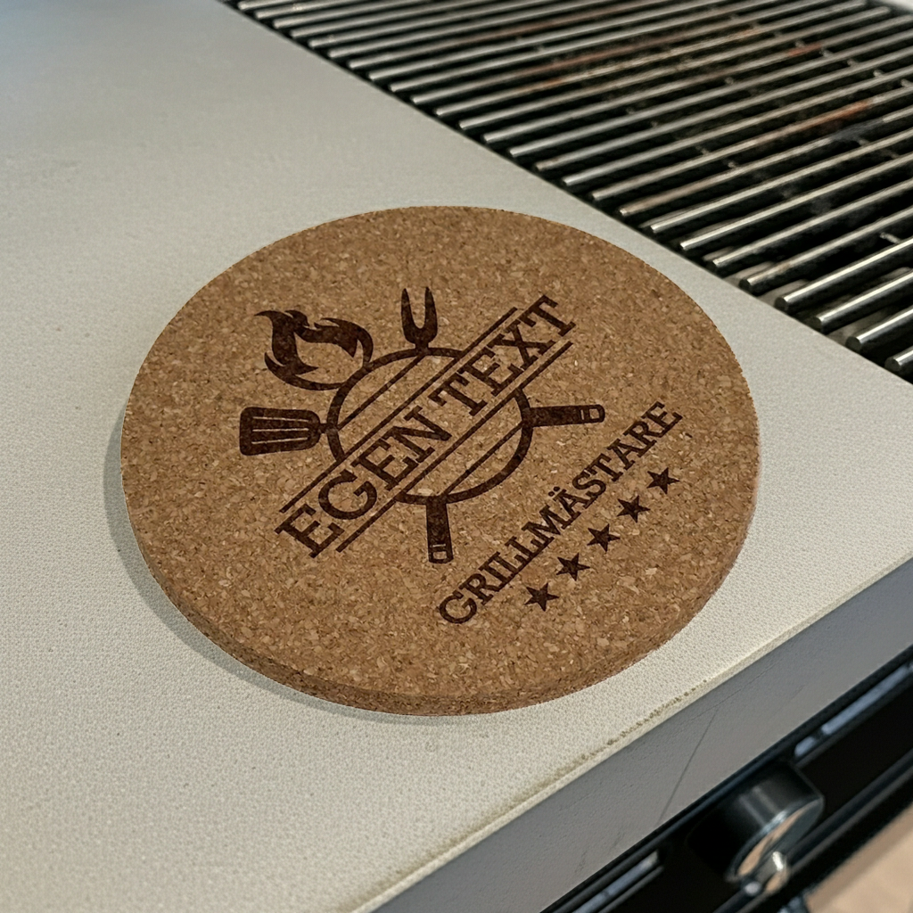 Personalized Cork Coaster – Grill Master with Custom Name